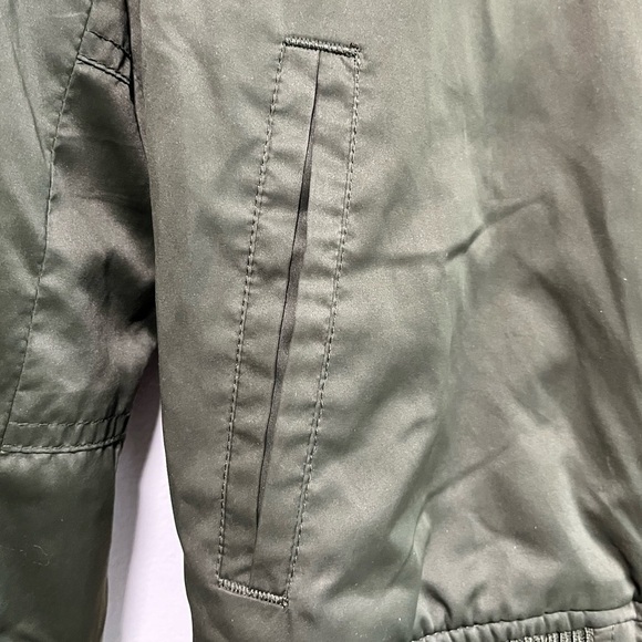 American Eagle Olive Green Bomber Jacket Unisex XS - Picture 8 of 14